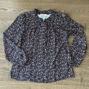 LOFT Floral Henley Blouse